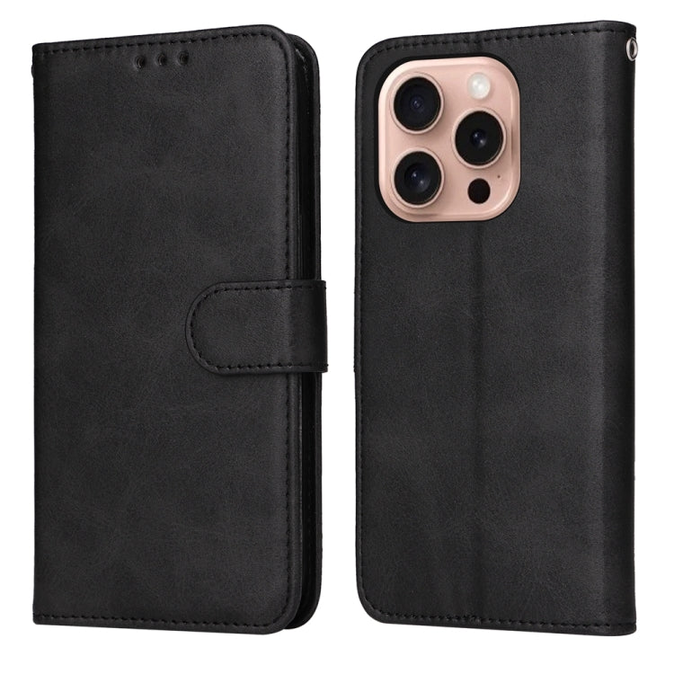 Classic Calf Texture Flip Leather Phone Case, For iPhone 16 Pro Max, For iPhone 16 Pro, For iPhone 16 Plus, For iPhone 16, For iPhone SE 20224