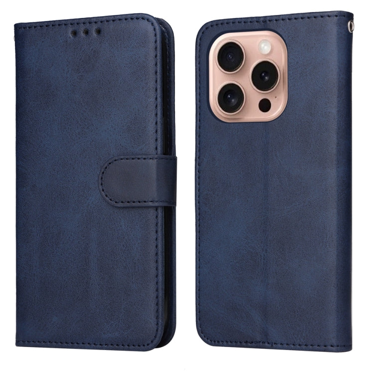 Classic Calf Texture Flip Leather Phone Case, For iPhone 16 Pro Max, For iPhone 16 Pro, For iPhone 16 Plus, For iPhone 16, For iPhone SE 20224