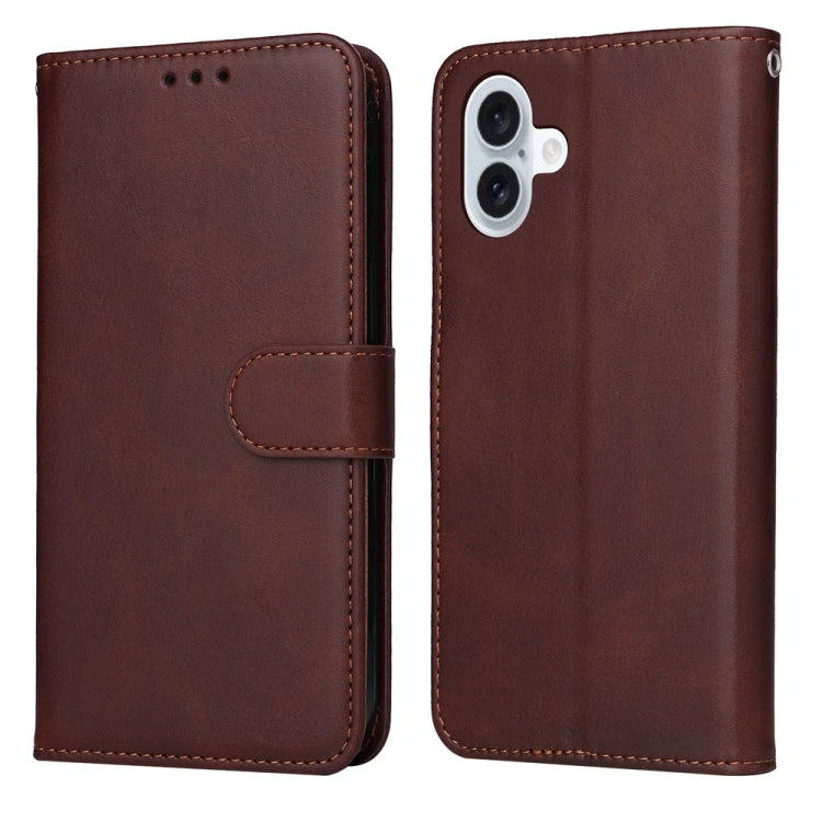 Classic Calf Texture Flip Leather Phone Case, For iPhone 16 Pro Max, For iPhone 16 Pro, For iPhone 16 Plus, For iPhone 16, For iPhone SE 20224