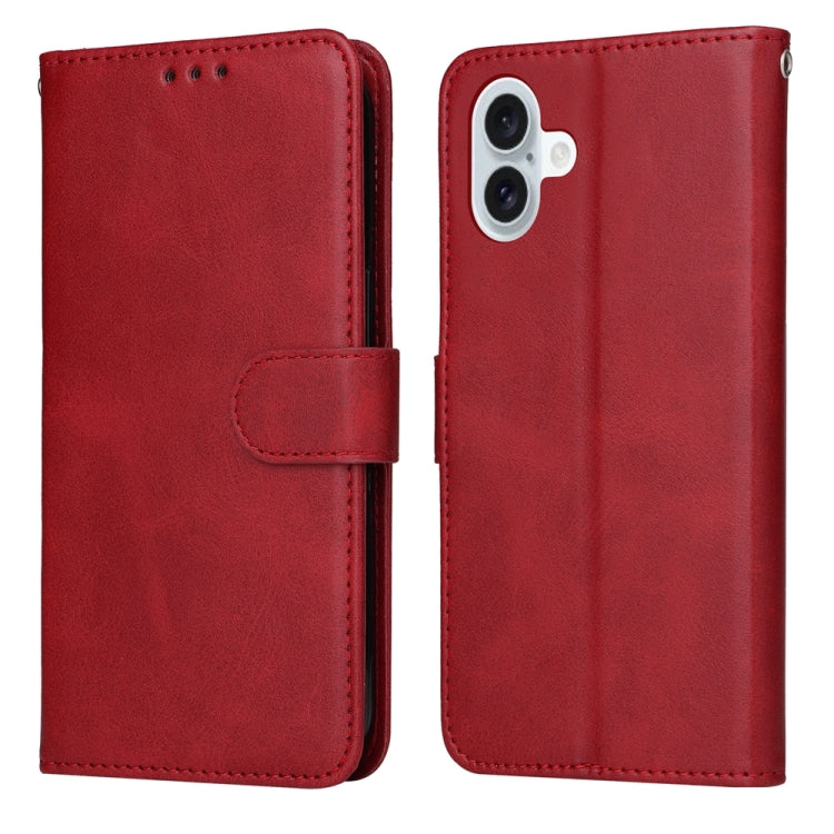 Classic Calf Texture Flip Leather Phone Case, For iPhone 16 Pro Max, For iPhone 16 Pro, For iPhone 16 Plus, For iPhone 16, For iPhone SE 20224