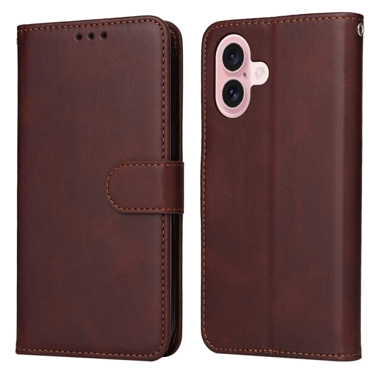 Classic Calf Texture Flip Leather Phone Case, For iPhone 16 Pro Max, For iPhone 16 Pro, For iPhone 16 Plus, For iPhone 16, For iPhone SE 20224