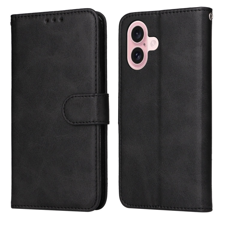 Classic Calf Texture Flip Leather Phone Case, For iPhone 16 Pro Max, For iPhone 16 Pro, For iPhone 16 Plus, For iPhone 16, For iPhone SE 20224