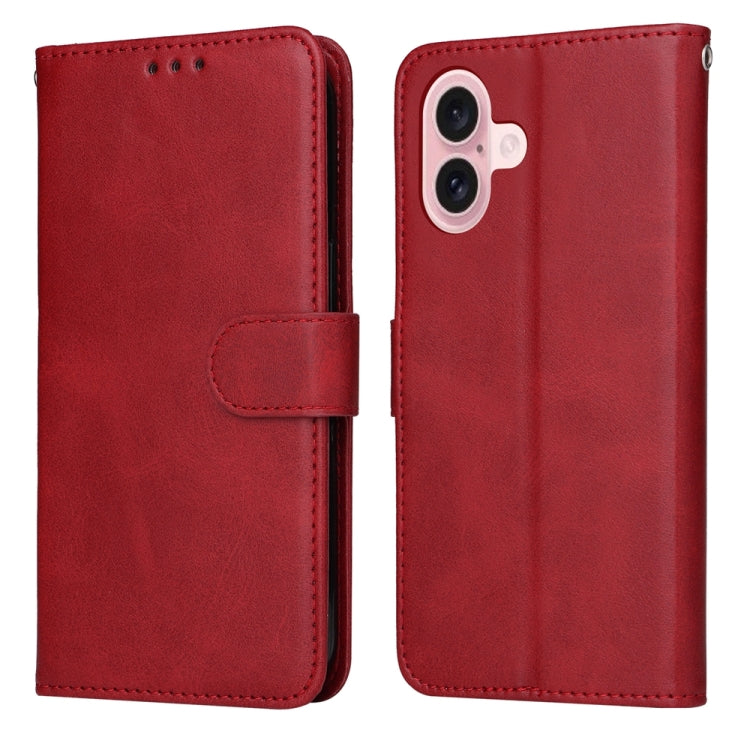 Classic Calf Texture Flip Leather Phone Case, For iPhone 16 Pro Max, For iPhone 16 Pro, For iPhone 16 Plus, For iPhone 16, For iPhone SE 20224