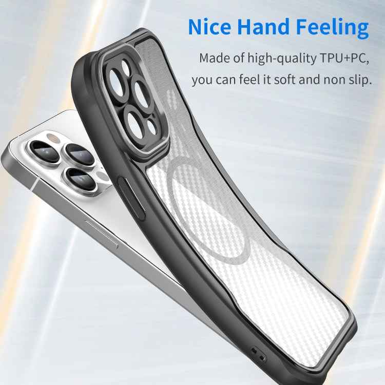 Carbon Fiber Texture MagSafe Translucent Phone Case, Series 2