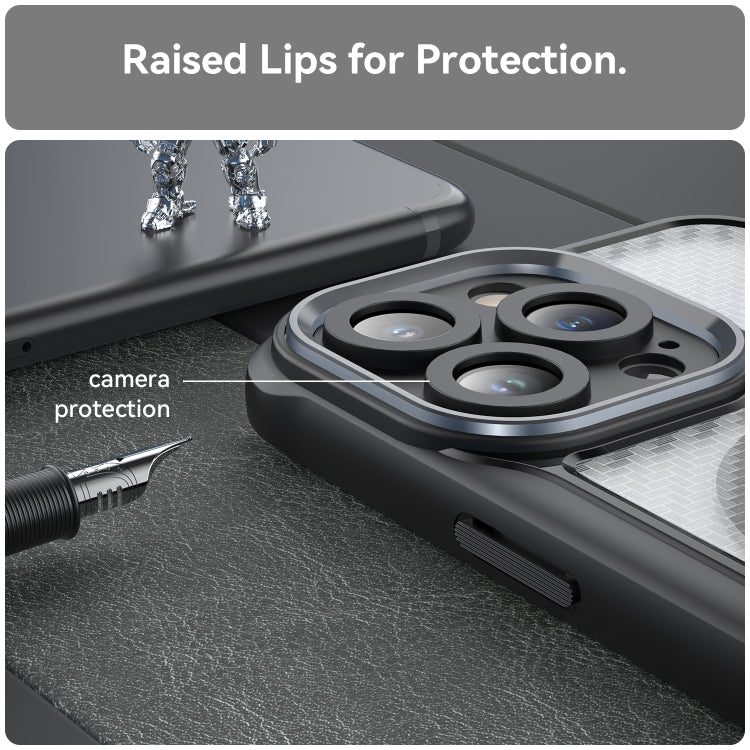 Carbon Fiber Texture MagSafe Translucent Phone Case, Series 2