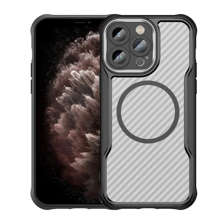 Carbon Fiber Texture MagSafe Translucent Phone Case, Series 2