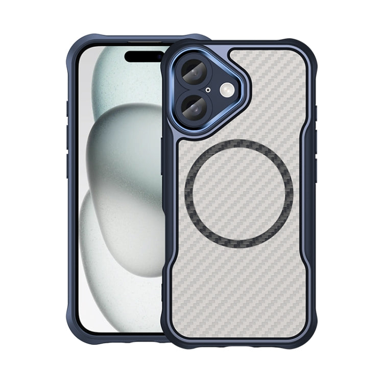 Carbon Fiber Texture MagSafe Translucent Phone Case, Series 2