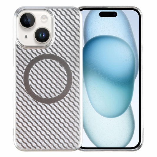 6D Plated Carbon Fiber Clear Magsafe PC Phone Case, For iPhone 15 Plus, For iPhone 15, For iPhone 14 Plus, For iPhone 14, For iPhone 14 Pro, For iPhone 14 Pro Max