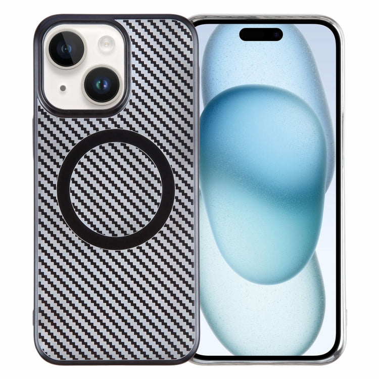 6D Plated Carbon Fiber Clear Magsafe PC Phone Case, For iPhone 15 Plus, For iPhone 15, For iPhone 14 Plus, For iPhone 14, For iPhone 14 Pro, For iPhone 14 Pro Max