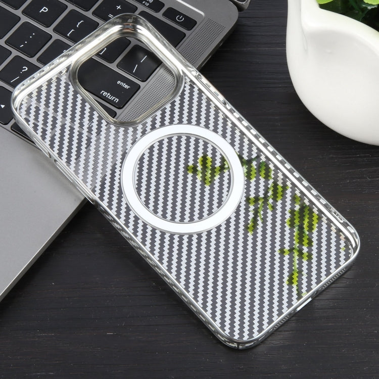 6D Plated Carbon Fiber Clear Magsafe PC Phone Case, For iPhone 13 Pro Max, For iPhone 13 Pro, For iPhone 13, For iPhone 12, For iPhone 12 Pro Max, For iPhone 12 Pro