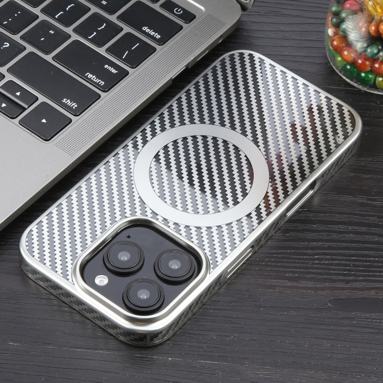 6D Plated Carbon Fiber Clear Magsafe PC Phone Case, For iPhone 16 Pro Max, For iPhone 16 Pro, For iPhone 16 Plus, For iPhone 16, For iPhone 15 Pro Max, For iPhone 15 Pro