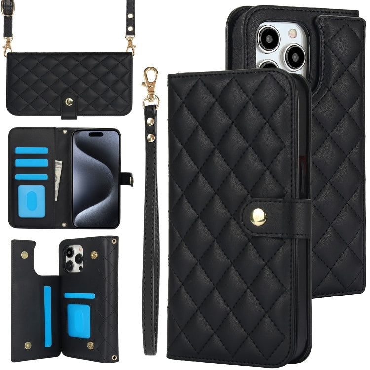 Crossbody Multifunction Rhombic Leather Phone Case, Series 2