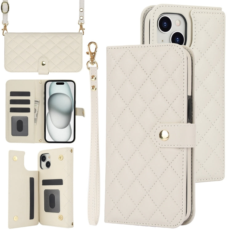 Crossbody Multifunction Rhombic Leather Phone Case, Series 4