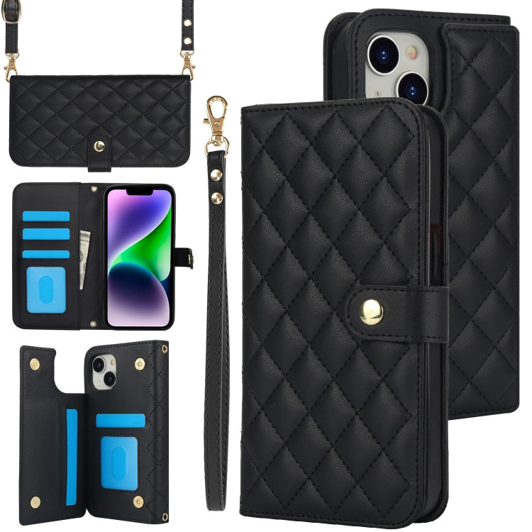 Crossbody Multifunction Rhombic Leather Phone Case, Series 2