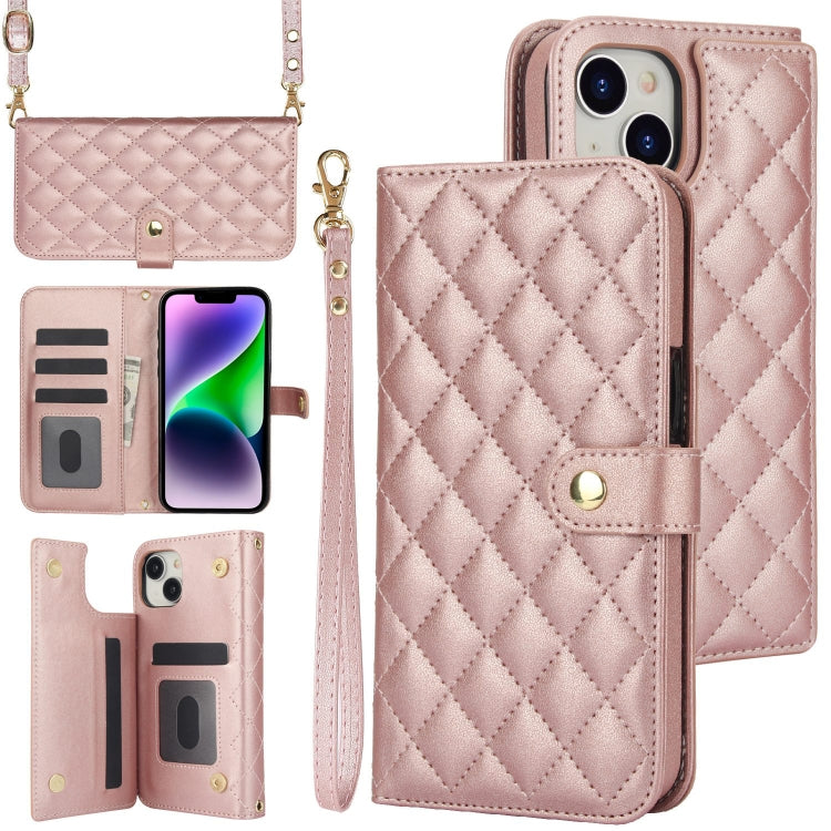 Crossbody Multifunction Rhombic Leather Phone Case, Series 2