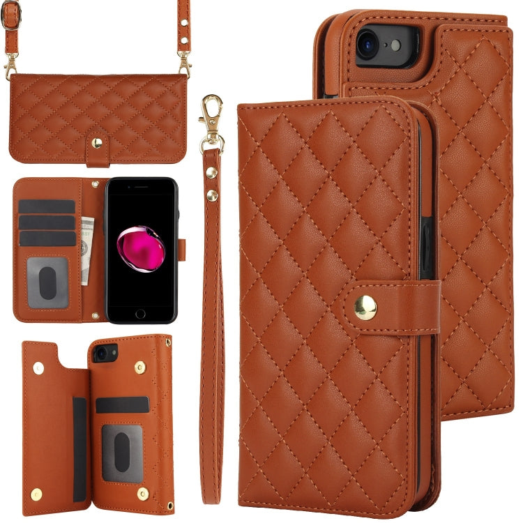 Crossbody Multifunction Rhombic Leather Phone Case, Series 2