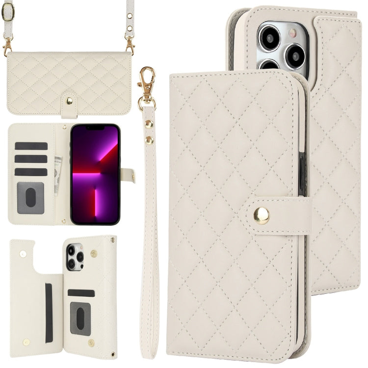 Crossbody Multifunction Rhombic Leather Phone Case, Series 3