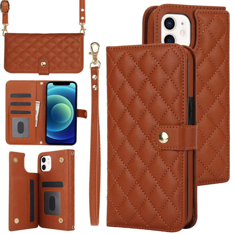 Crossbody Multifunction Rhombic Leather Phone Case, Series 5