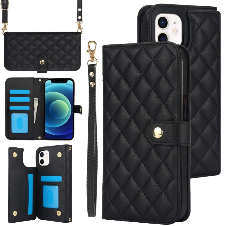 Crossbody Multifunction Rhombic Leather Phone Case, Series 1