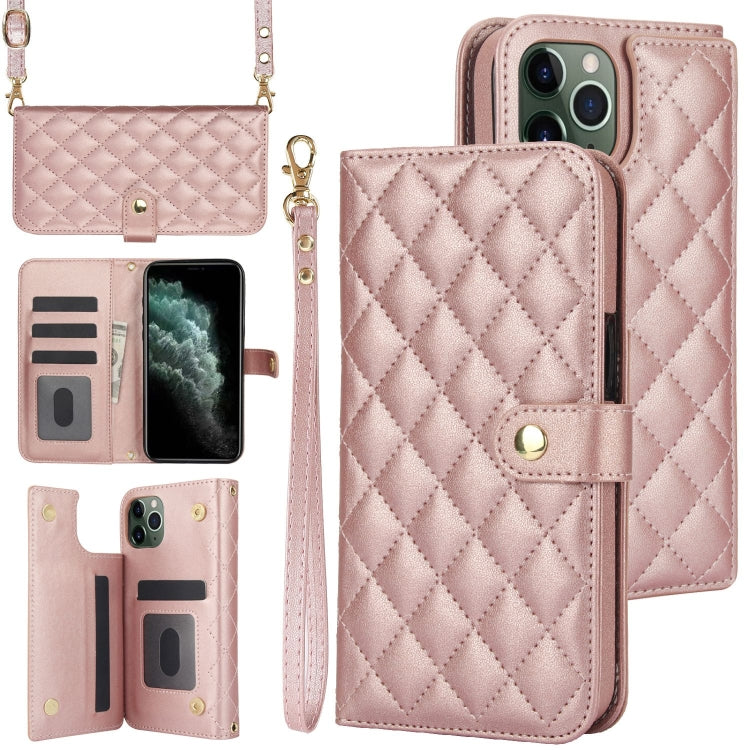 Crossbody Multifunction Rhombic Leather Phone Case, Series 5