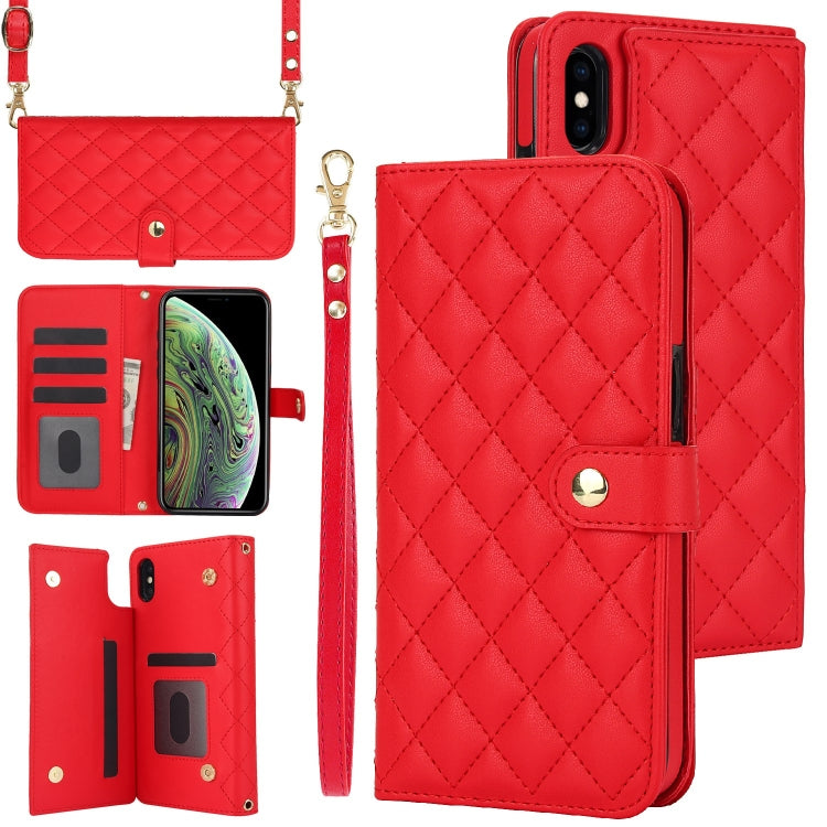 Crossbody Multifunction Rhombic Leather Phone Case, Series 4