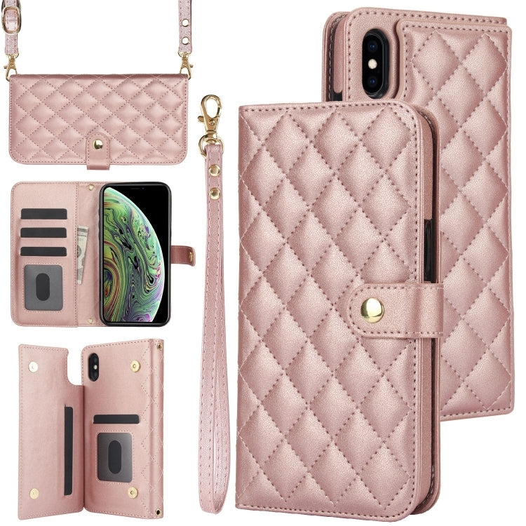 Crossbody Multifunction Rhombic Leather Phone Case, Series 4