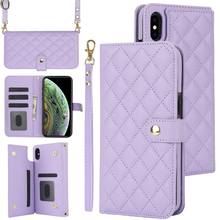 Crossbody Multifunction Rhombic Leather Phone Case, Series 4