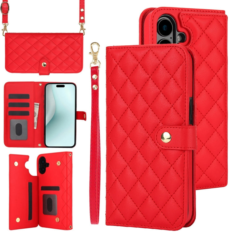 Crossbody Multifunction Rhombic Leather Phone Case, Series 4