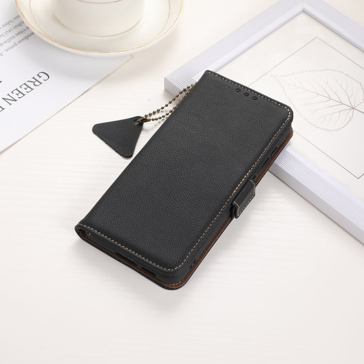 Side-Magnetic TJ Genuine Leather RFID Phone Case, For iPhone 16 Pro Max, For iPhone 16 Pro, For iPhone 16 Plus, For iPhone 16, For iPhone SE 2024