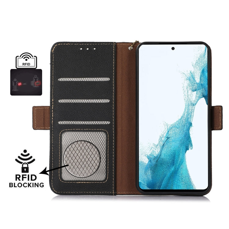 Side-Magnetic TJ Genuine Leather RFID Phone Case, For iPhone 16 Pro Max, For iPhone 16 Pro, For iPhone 16 Plus, For iPhone 16, For iPhone SE 2024