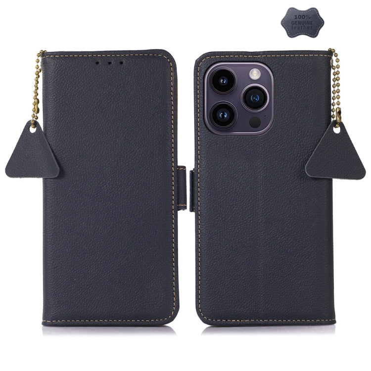 Side-Magnetic TJ Genuine Leather RFID Phone Case