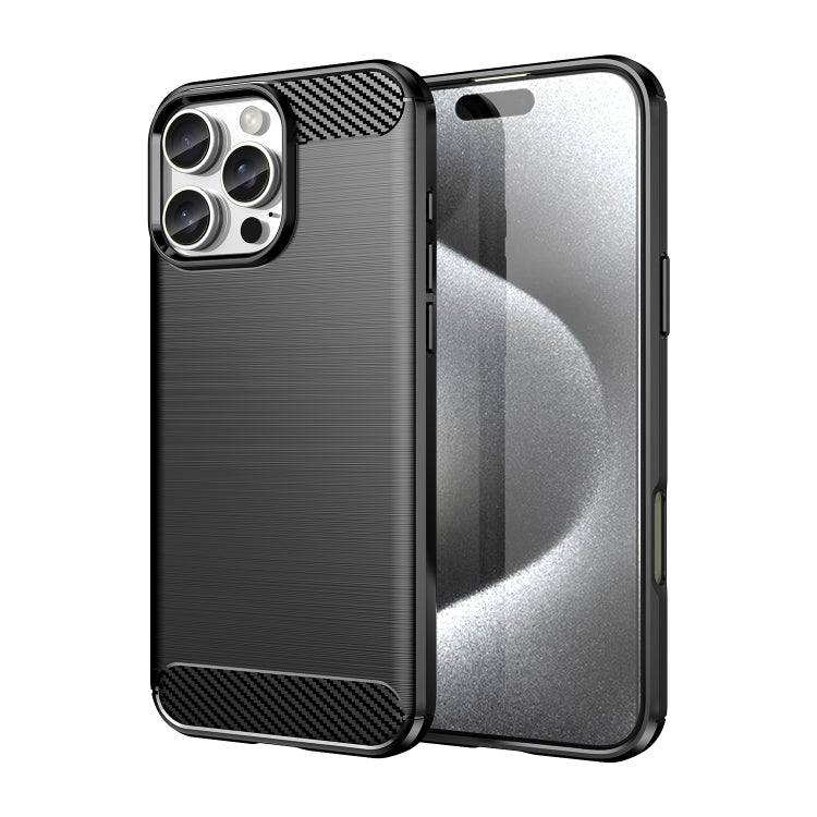 Brushed Texture Carbon Fiber TPU Phone Case