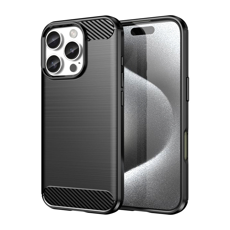 Brushed Texture Carbon Fiber TPU Phone Case