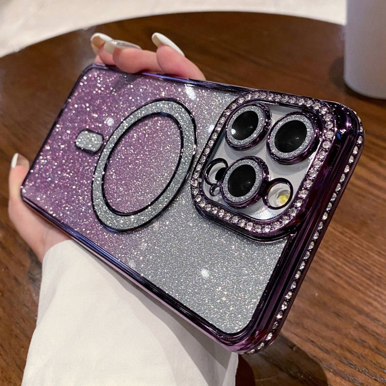 Diamond Gradient Glitter Plated MagSafe Phone Case, Series 3