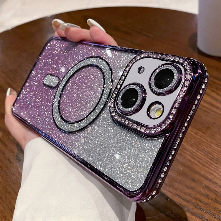 Diamond Gradient Glitter Plated MagSafe Phone Case, Series 3