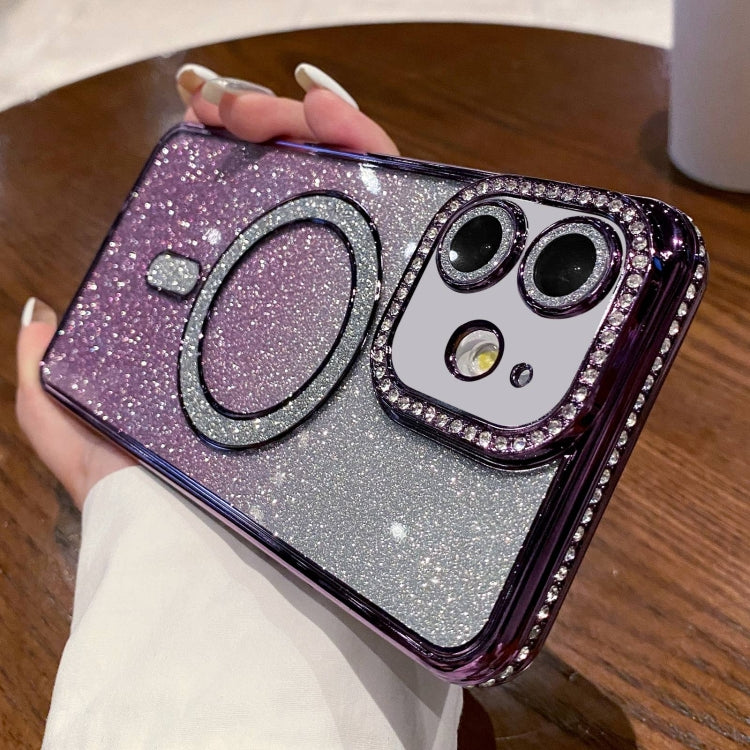 Diamond Gradient Glitter Plated MagSafe Phone Case, Series 1