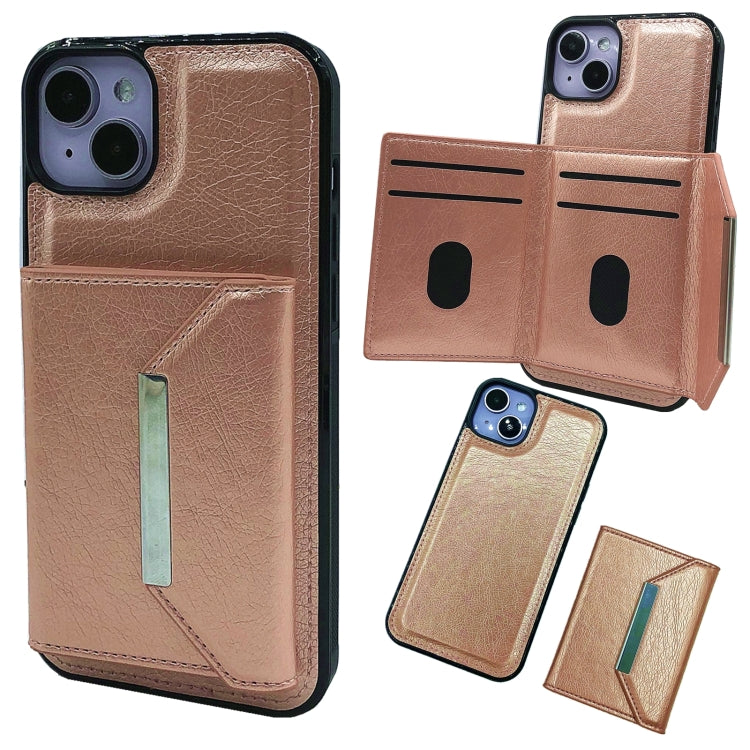 Solid Color Metal Buckle Card Slots Bag Phone Case, Series 2