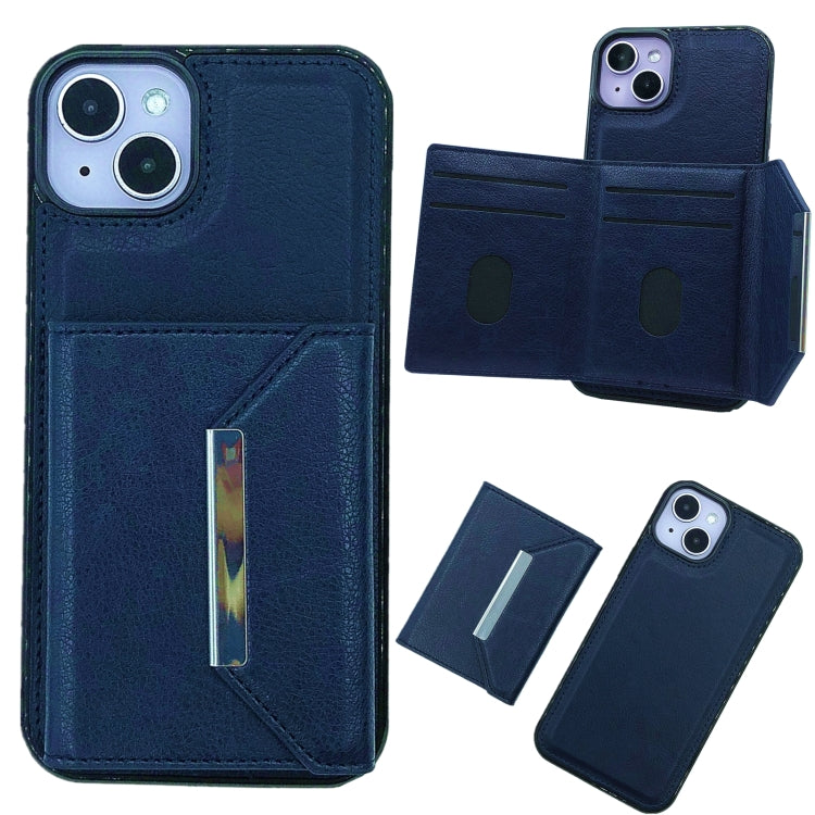 Solid Color Metal Buckle Card Slots Bag Phone Case, Series 3