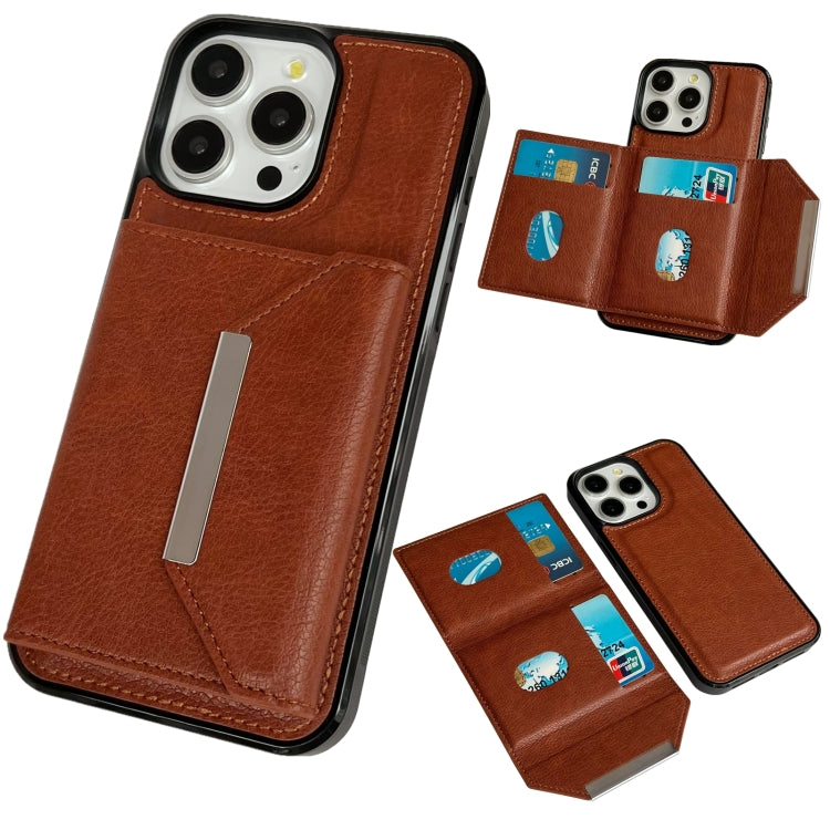 Solid Color Metal Buckle Card Slots Bag Phone Case, Series 2