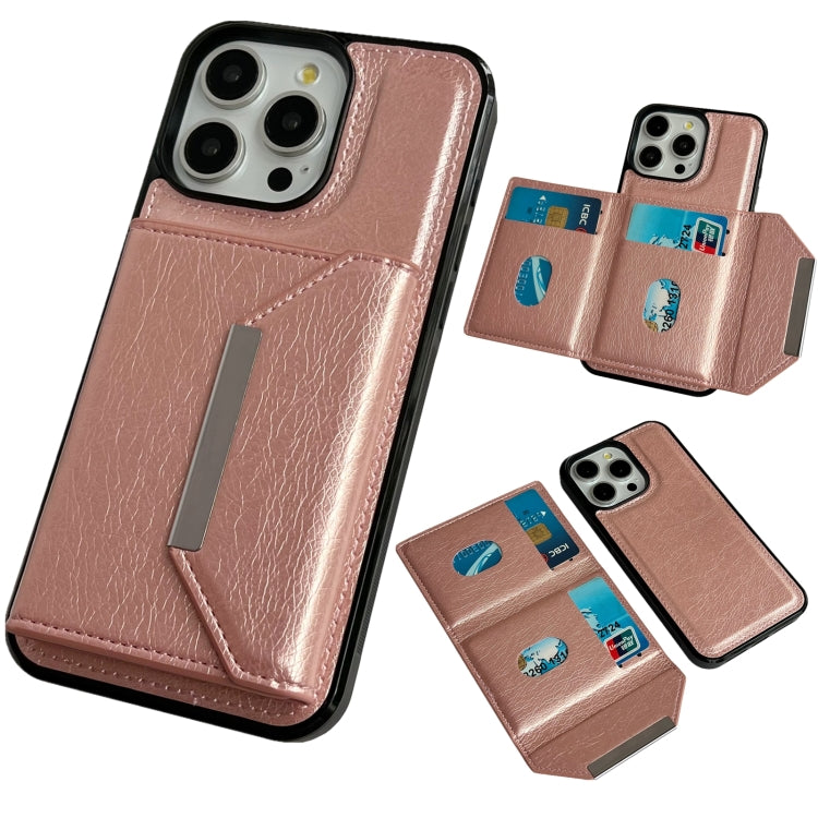 Solid Color Metal Buckle Card Slots Bag Phone Case, Series 2