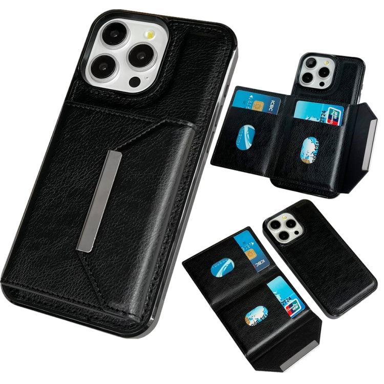 Solid Color Metal Buckle Card Slots Bag Phone Case, Series 3