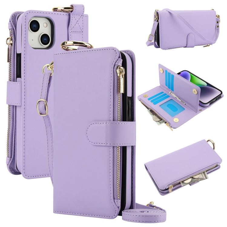 Crossbody Ring Multifunctional Wallet Leather Phone Case, Series 7