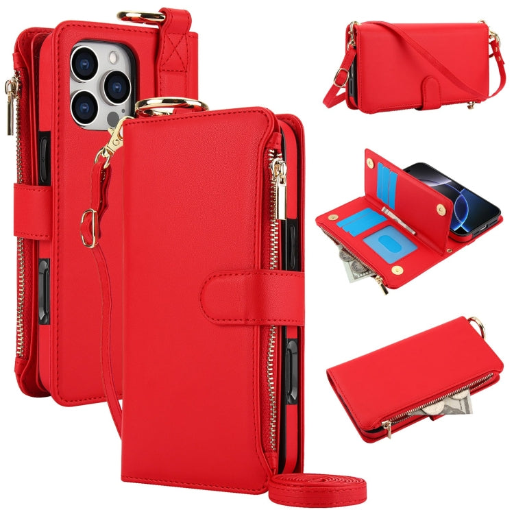 Crossbody Ring Multifunctional Wallet Leather Phone Case, Series 3