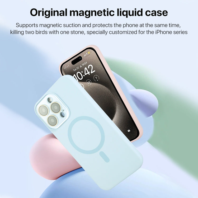 Liquid Silicone MagSafe Full Coverage Phone Case with Lens Film, Series 4