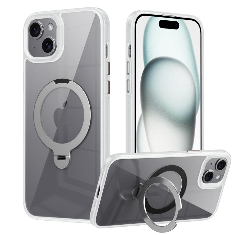 Transparent MagSafe Magnetic Rotating Ring Holder Phone Case, Series 1