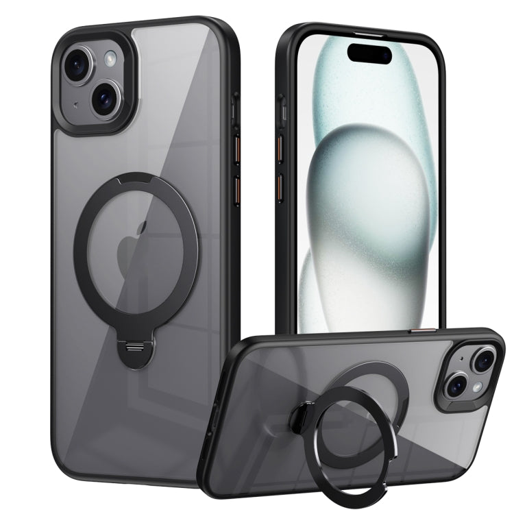 Transparent MagSafe Magnetic Rotating Ring Holder Phone Case, Series 3