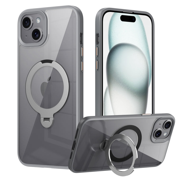 Transparent MagSafe Magnetic Rotating Ring Holder Phone Case, Series 3