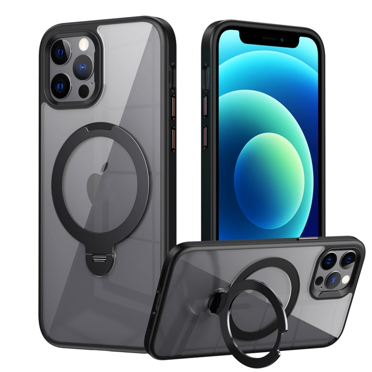 Transparent MagSafe Magnetic Rotating Ring Holder Phone Case, Series 1