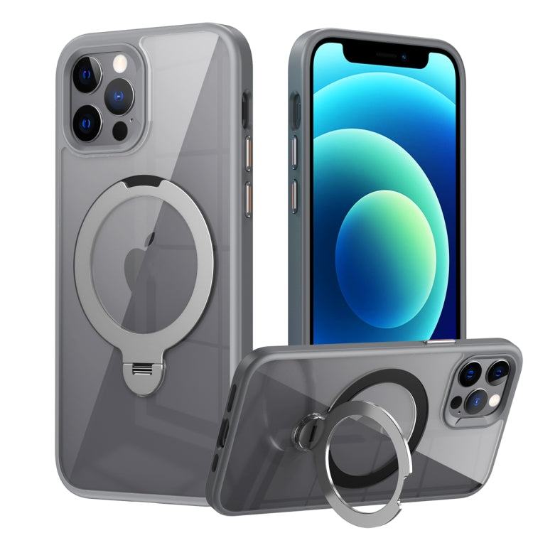 Transparent MagSafe Magnetic Rotating Ring Holder Phone Case, Series 1