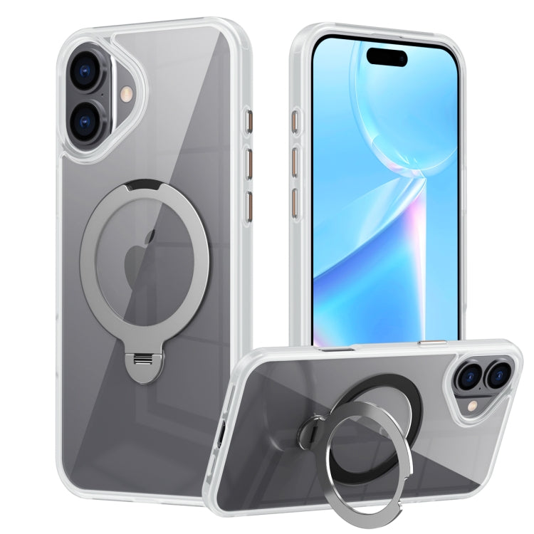 Transparent MagSafe Magnetic Rotating Ring Holder Phone Case, Series 1